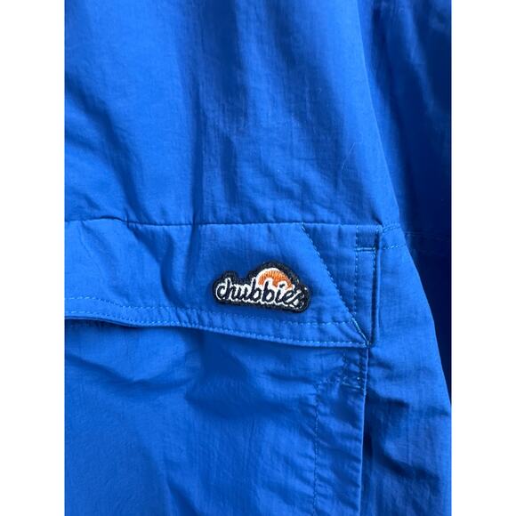 Chubbies Mens Blue Trees Bears Sherpa Reversible Jacket Quarter Zip Size Medium - Picture 5 of 8
